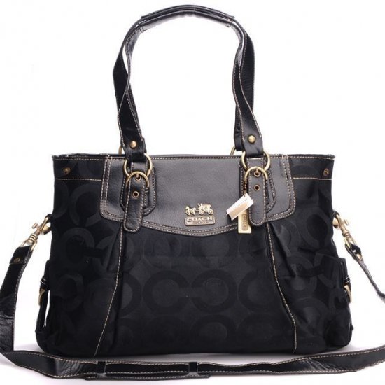 Coach Madeline East West Large Black Satchels BXL - Click Image to Close